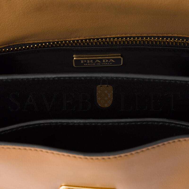 PRADA SOFT SOUND SMALL LEATHER SHOULDER BAG WITH CHARMS 1BD379 (24*13.5*5cm) PRADA SOFT SOUND SMALL LEATHER SHOULDER BAG WITH CHARMS 1BD379 (24*13.5*5cm)